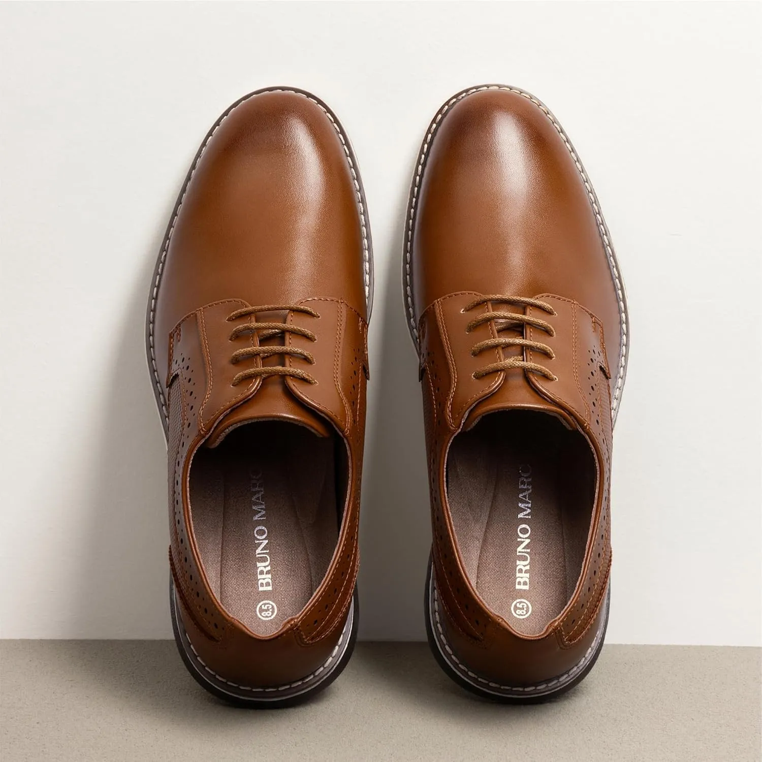 Bruno Marc Men's Plain Toe Oxford Shoes Business Formal Derby Dress Sneakers Crossflex GentEdge