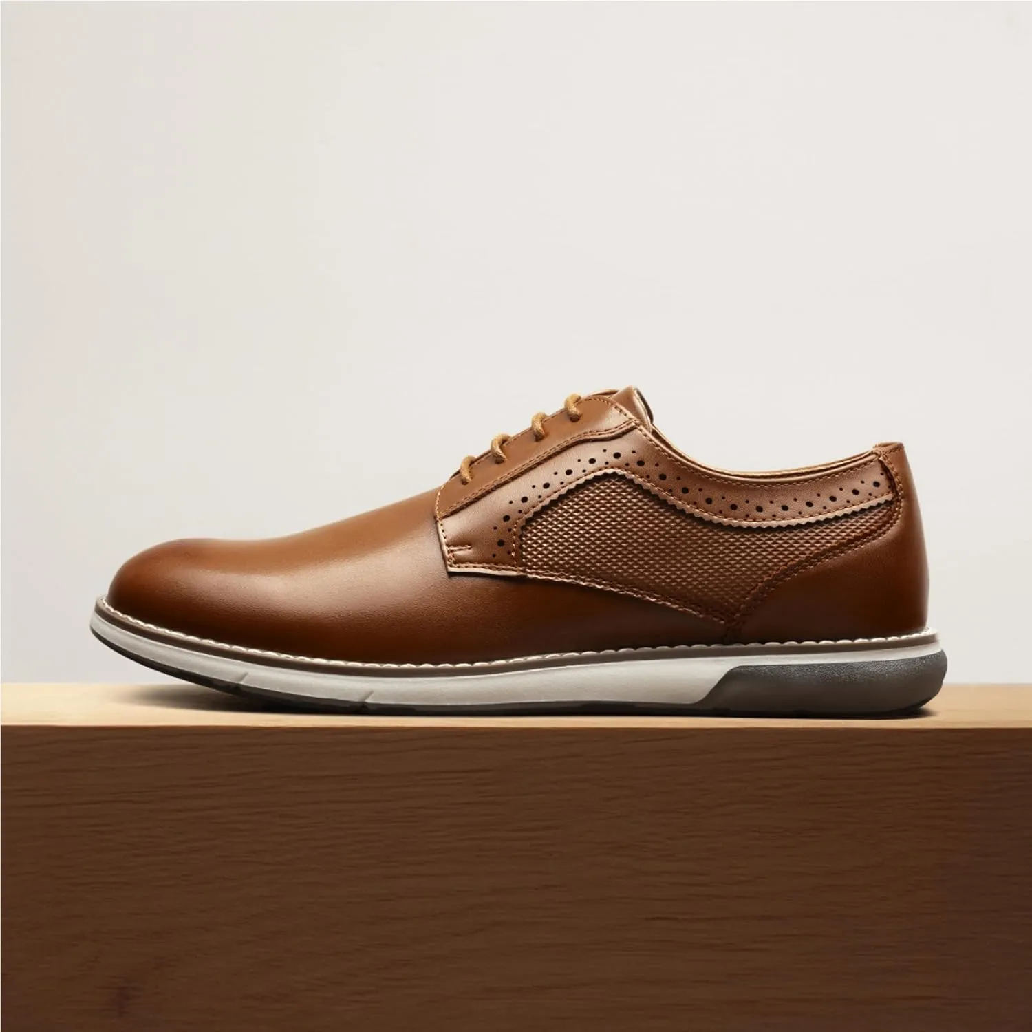 Bruno Marc Men's Plain Toe Oxford Shoes Business Formal Derby Dress Sneakers Crossflex GentEdge