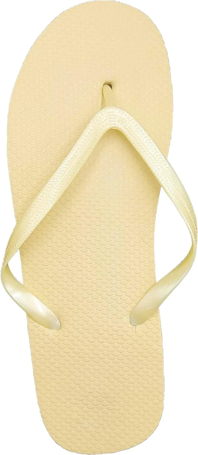 Bulk Flip Flops for Weddings, 48 Pairs, Reception Guest Slippers, Men Women Destination Beach Pool Wholesale Pack