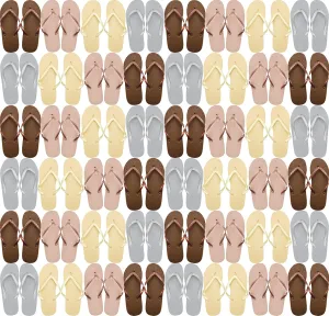 Bulk Flip Flops for Weddings, 48 Pairs, Reception Guest Slippers, Men Women Destination Beach Pool Wholesale Pack
