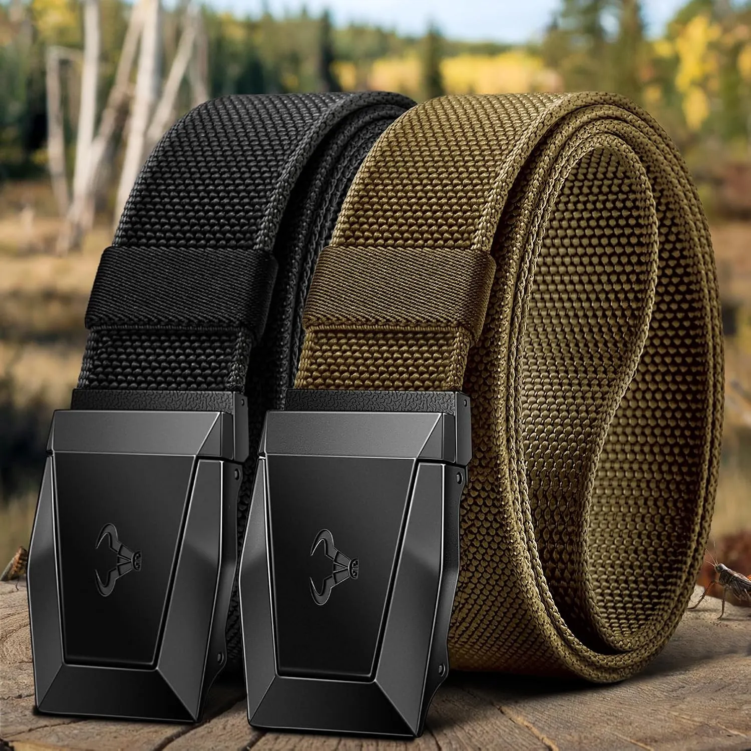 BULLIANT Men Belt,Tactical Stretch Belt Adjustable For Rigger Military Heavy Duty Work 1.5"-Cut For Fit