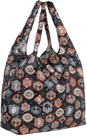 Bumkins Reusable Grocery Shopping Tote Bag for Women, Large Boho Style with Handles, Foldable, Washable, Shoulder Straps