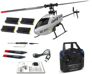 C129V2 Remote Control Helicopter with 6-Axis Gyro, 2.4GHz 4CH RC Military Aircraft 360° 3D Flips, One Key Take Off/Landing for Adults and Beginners