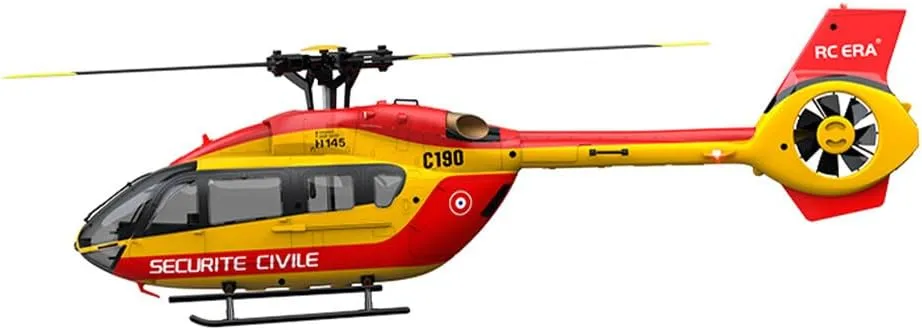 C190 H145 RC ERA Helicopter for Adult, 1/30 Scale 2.4G 6CH Single-Rotor Remote Control Helicopter, Flying Aircraft Model with Optical Flow Positioning & Six-axis Gyroscope
