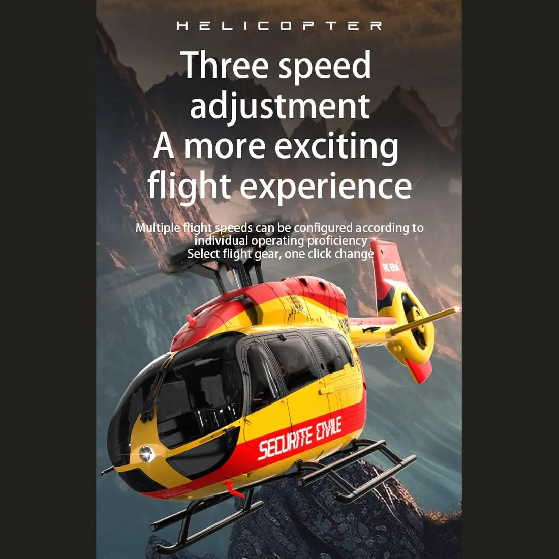 C190 H145 RC ERA Helicopter for Adult, 1/30 Scale 2.4G 6CH Single-Rotor Remote Control Helicopter, Flying Aircraft Model with Optical Flow Positioning & Six-axis Gyroscope