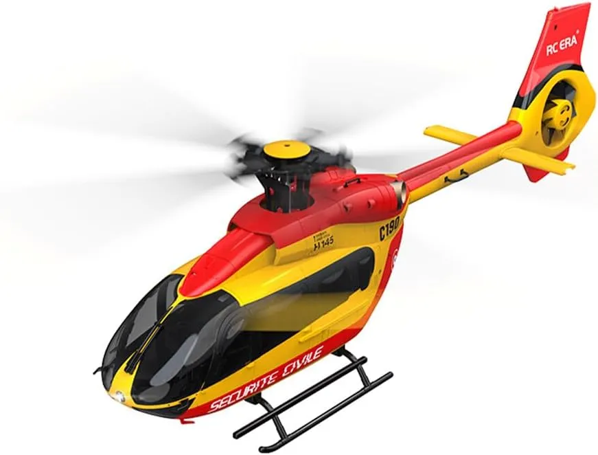 C190 H145 RC ERA Helicopter for Adult, 1/30 Scale 2.4G 6CH Single-Rotor Remote Control Helicopter, Flying Aircraft Model with Optical Flow Positioning & Six-axis Gyroscope