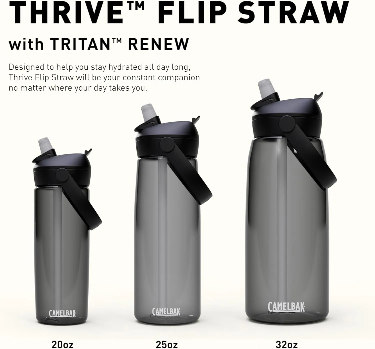 CamelBak Thrive Flip Straw Tritan Renew Water Bottle Purple Sky, 25oz