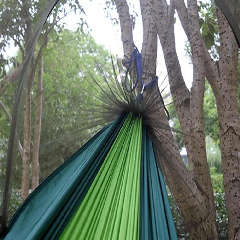 Camping Hammock,travel Hammock,Automatic Quick-open with Mosquito Net, Nylon Fabric, Suitable for Camping, Camping and Beach Scenarios.(Army green)