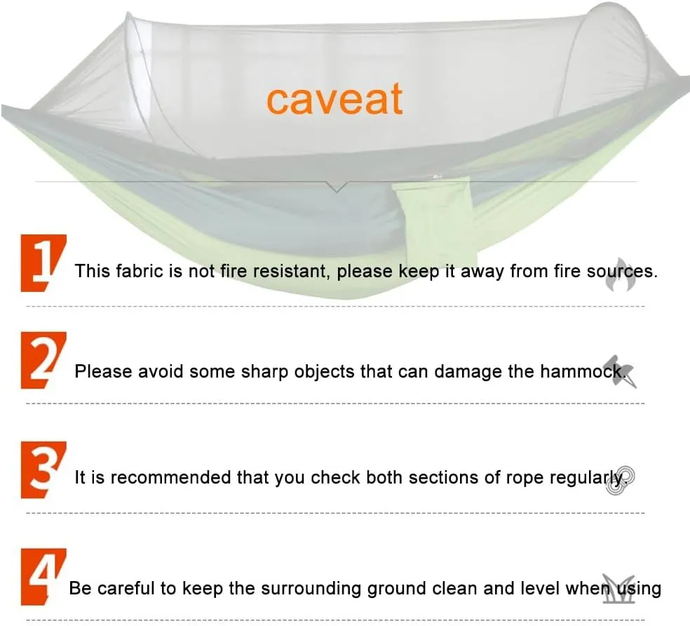 Camping Hammock,travel Hammock,Automatic Quick-open with Mosquito Net, Nylon Fabric, Suitable for Camping, Camping and Beach Scenarios.(Army green)