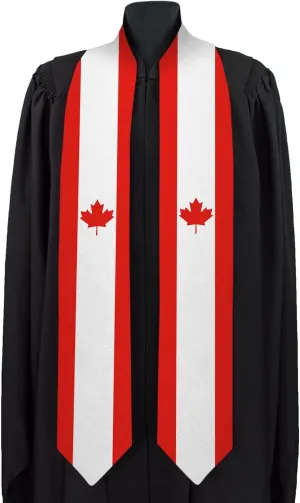 Canada Graduation Sash National Graduation Sash/Stole International Study Abroad Unisex Country Flag Graduation Sash (Canada)