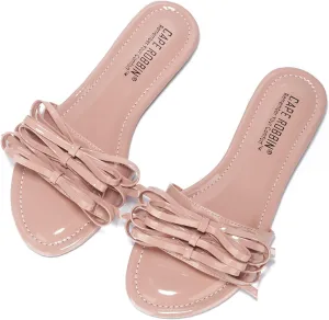 Cape Robbin LeMoney Jelly Flips Flops Sandals for Women, Flat Slides Womens Mules Slip On Shoes