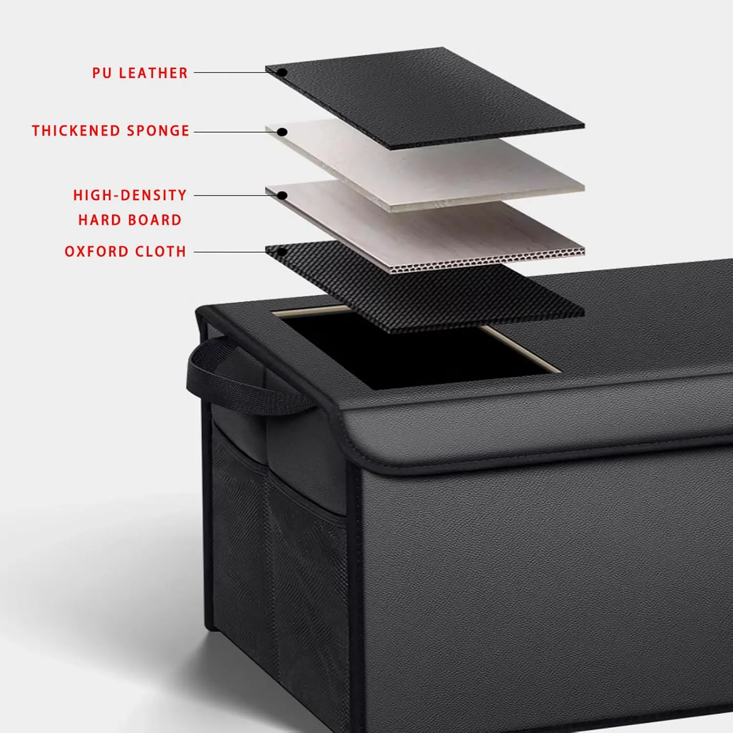 Car Trunk Organizer for Mazda 3 Sport BL 2009-2013 Thickened Car Boot Tidy Storage Box Tailor-made Lidded Storage Bins for Home Car Outdoor Camping Travel,D