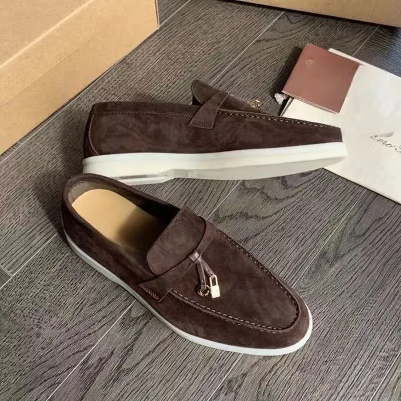 Celebrity style men's suede casual loafers
