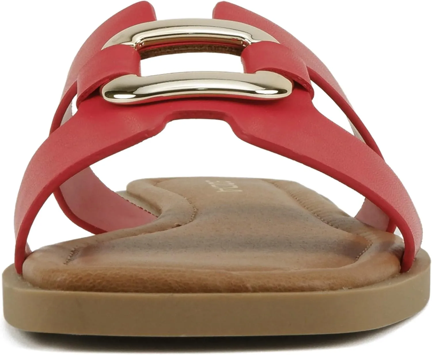 CITYCLASSIFIED “FENG” ~ Women Square Toe H-Band Buckle Slip-On Fashion Slide Sandal