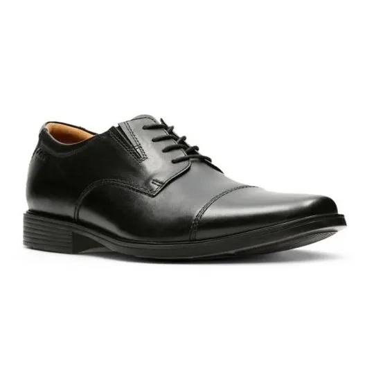 Clarks Tilden Walk Leather Dress Shoes Black