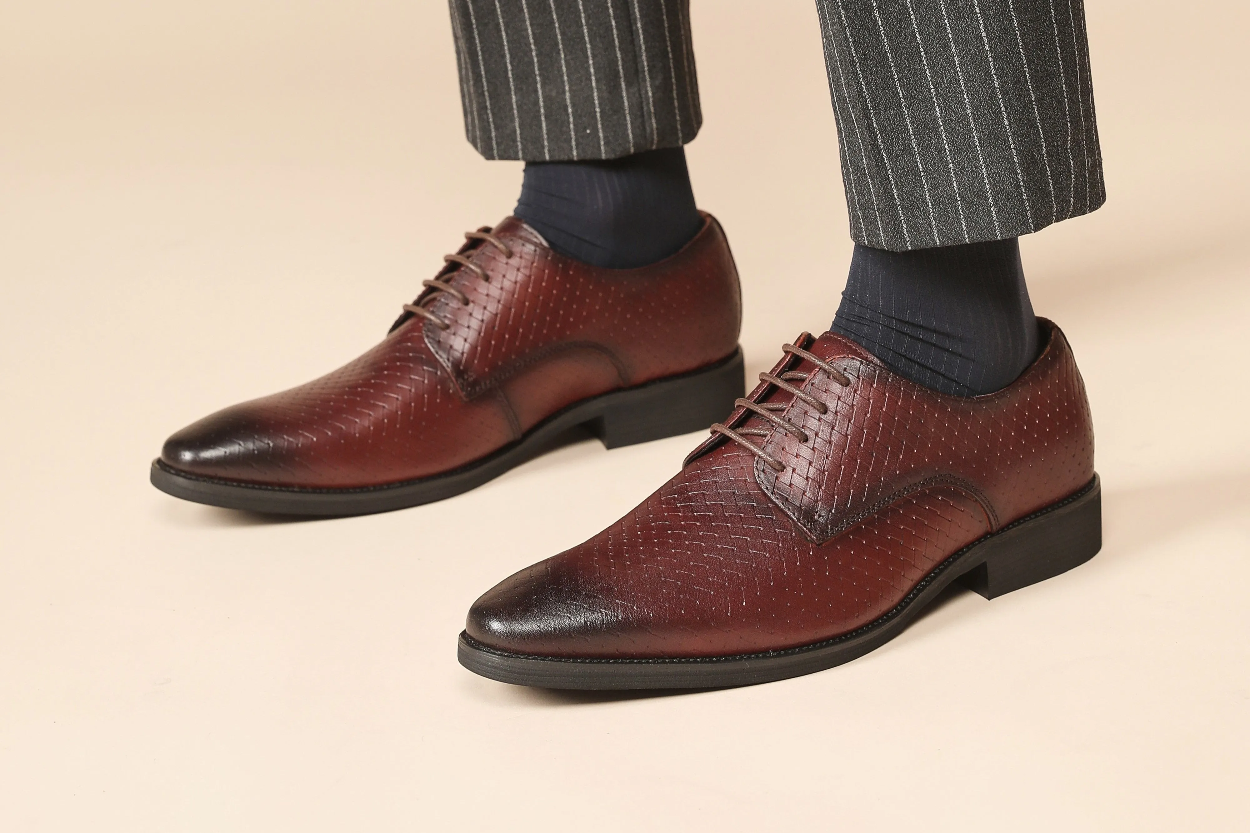 Classic Business Derby Leather Shoes (Brown)