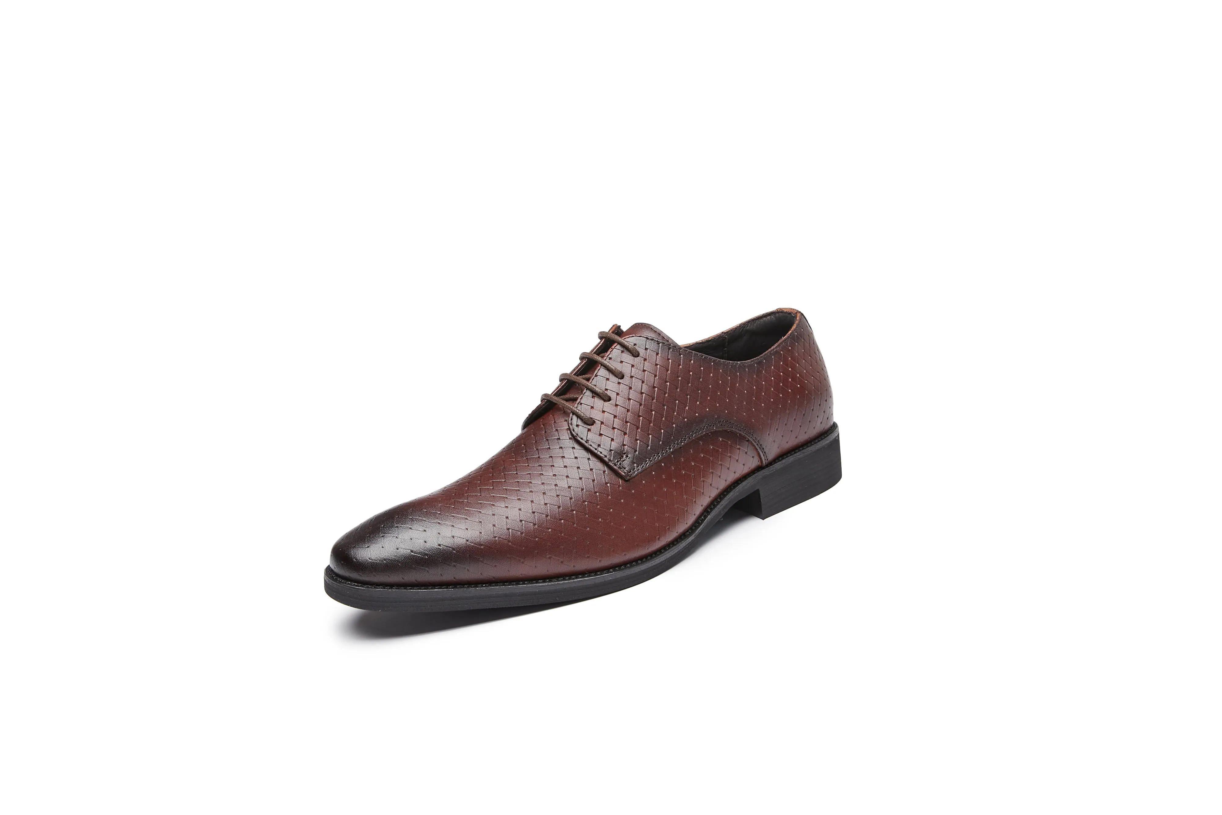 Classic Business Derby Leather Shoes (Brown)