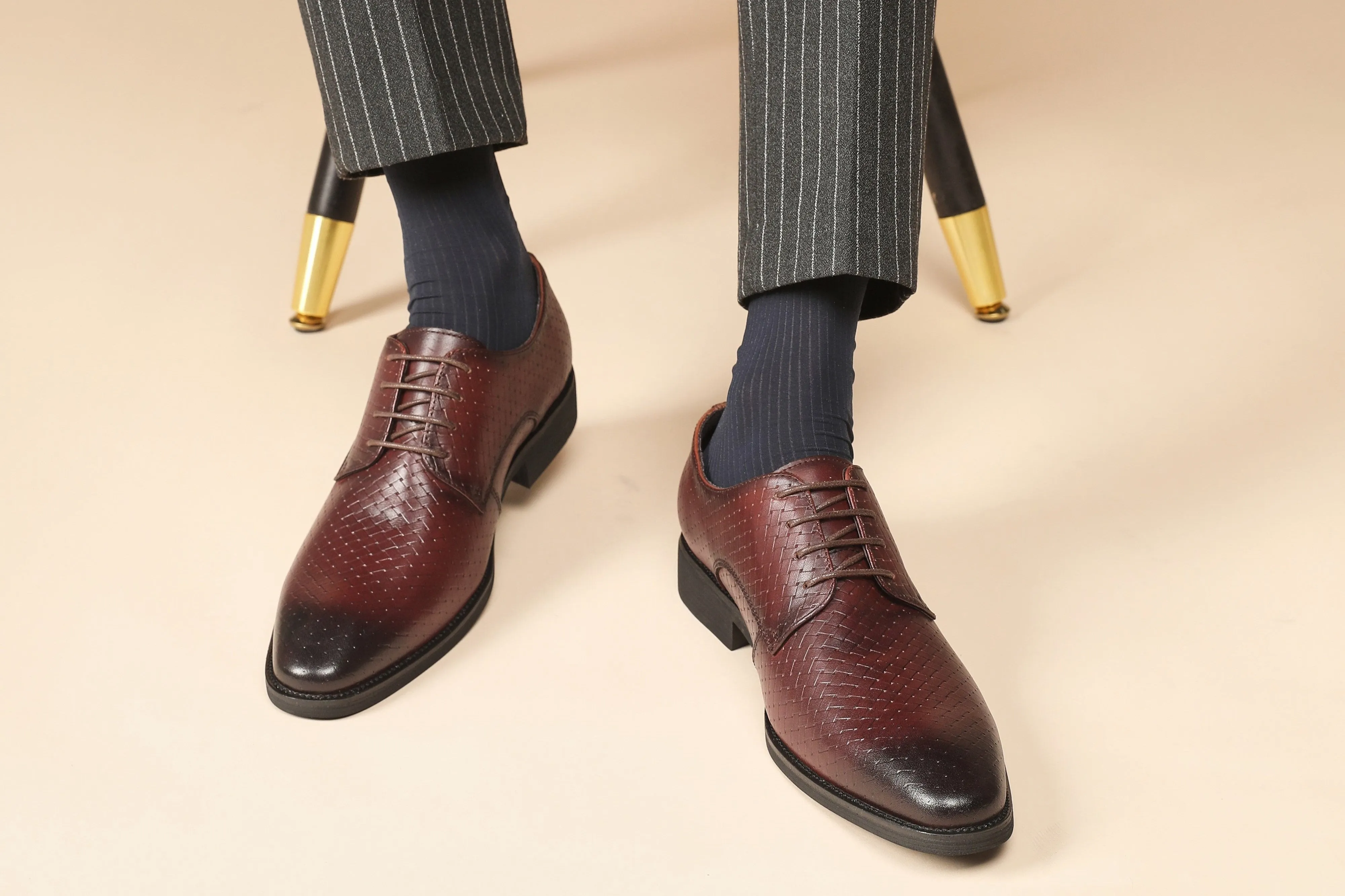 Classic Business Derby Leather Shoes (Brown)