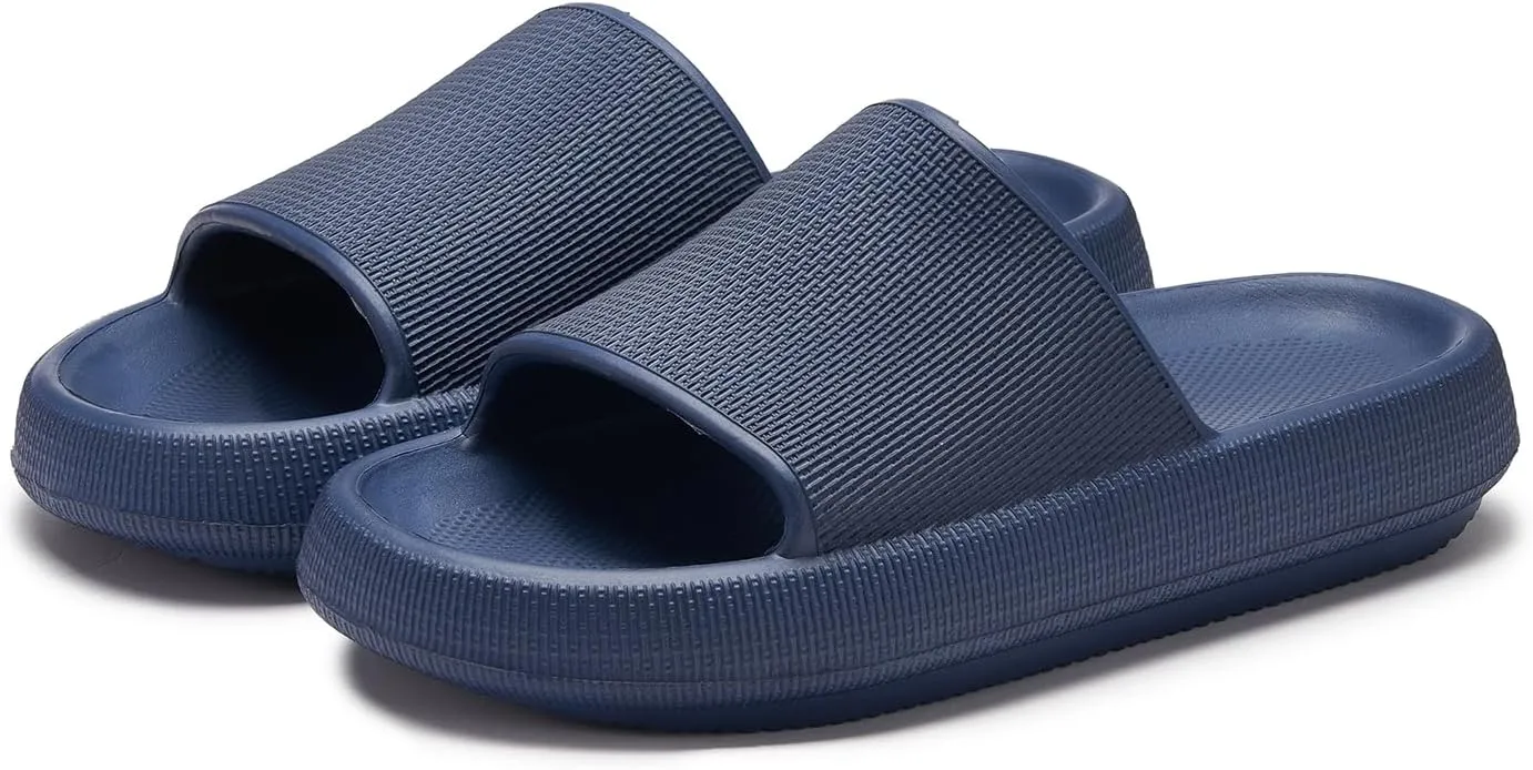 Cloud Slippers For Women Shower Shoes Pillow Slides Indoor House Outdoor Flip Flops For Men Bathroom Non-Slip Home Bubble Foam Beach Platform Slippers