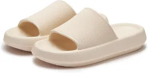 Cloud Slippers For Women Shower Shoes Pillow Slides Indoor House Outdoor Flip Flops For Men Bathroom Non-Slip Home Bubble Foam Beach Platform Slippers