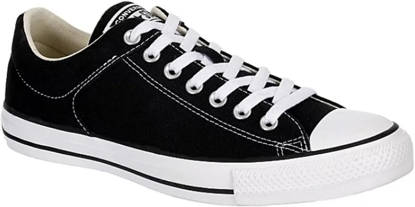 Converse Unisex Chuck Taylor High Street Canvas Sneaker - Lace up Closure Style - Black White 11.5