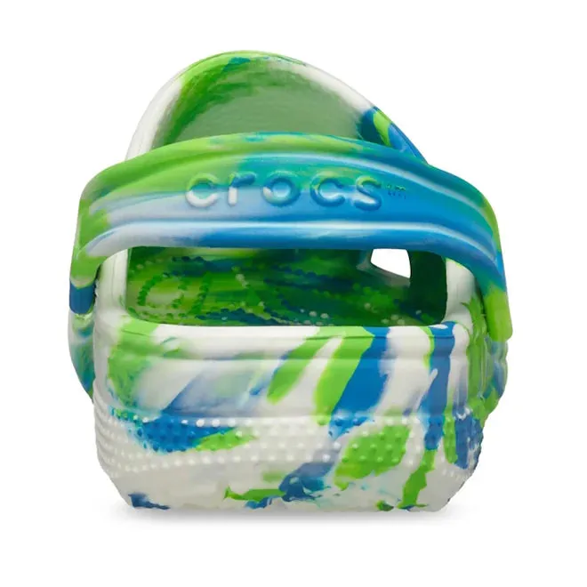 .Crocs Kids/Youth Original Classic Clogs Glow Marbled Prep Blue Multi - (210718-4TL) - F