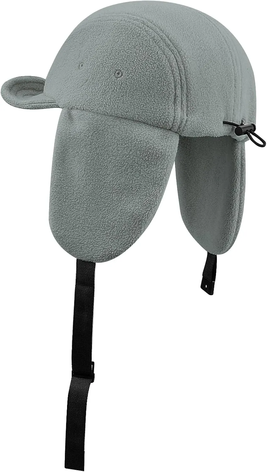 Croogo Earflaps Baseball Cap Winter Trapper Hats for Men Warm Trooper Visor Hat 5 Panel Flat Bill Caps Snow Eskimo Hat