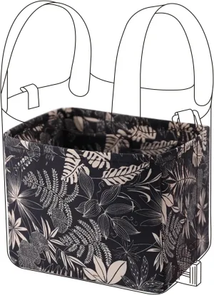 Custom Fit for Luxury Handbags Foldable Organizer Insert with Elegant Pattern, Perfectly Sized for Hermès Picotin 14/18/22/26 bags(PC22, Dark Fragrance)