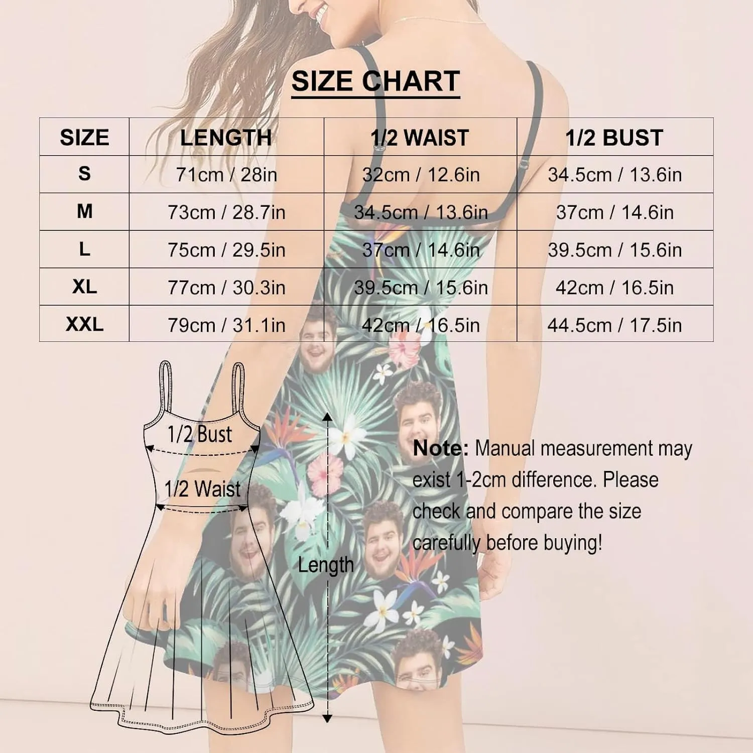 D-Story Custom Face Matching Couple Hawaiian Set Luau Party Outfit Personalized Shirt Shorts Dress with Photo Valentine Gift