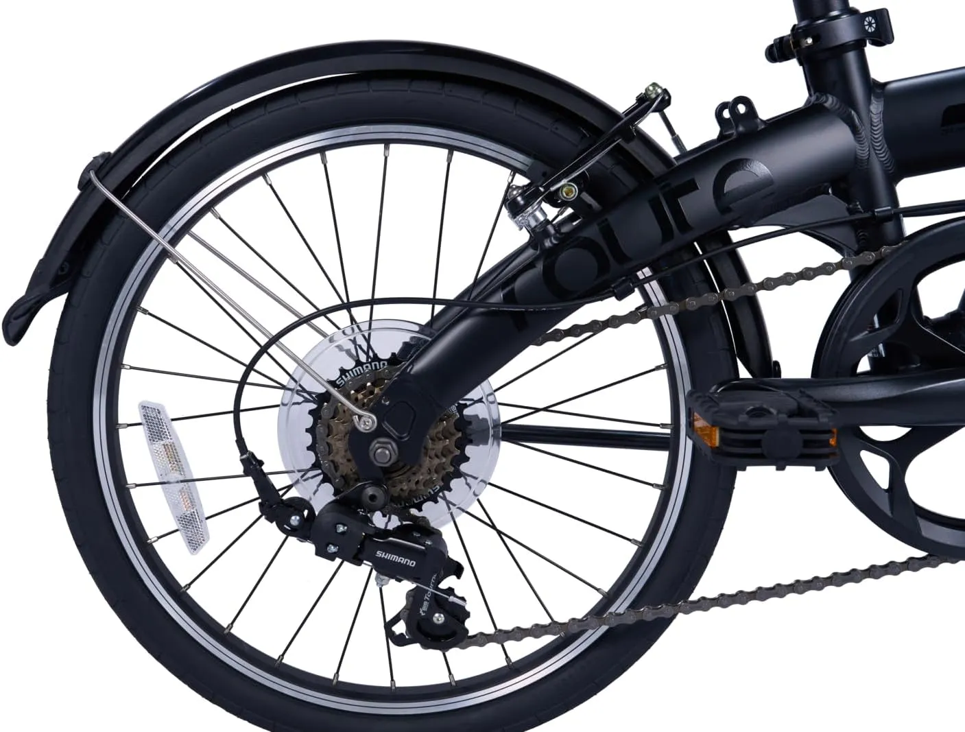 Dahon Route 20 inch Folding Bike for Adults, 7 Speed Drivertrain by Shimano, Aluminum Frame Foldable Bicycle with V Brake