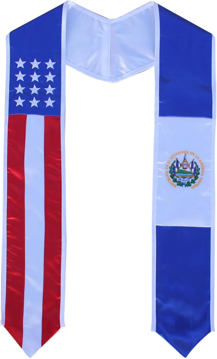 Del Mex Country and USA Flag Graduation Stole Sash International Graduate