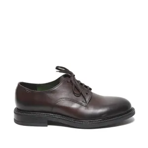 Derby In Soft Dark Brown Leather