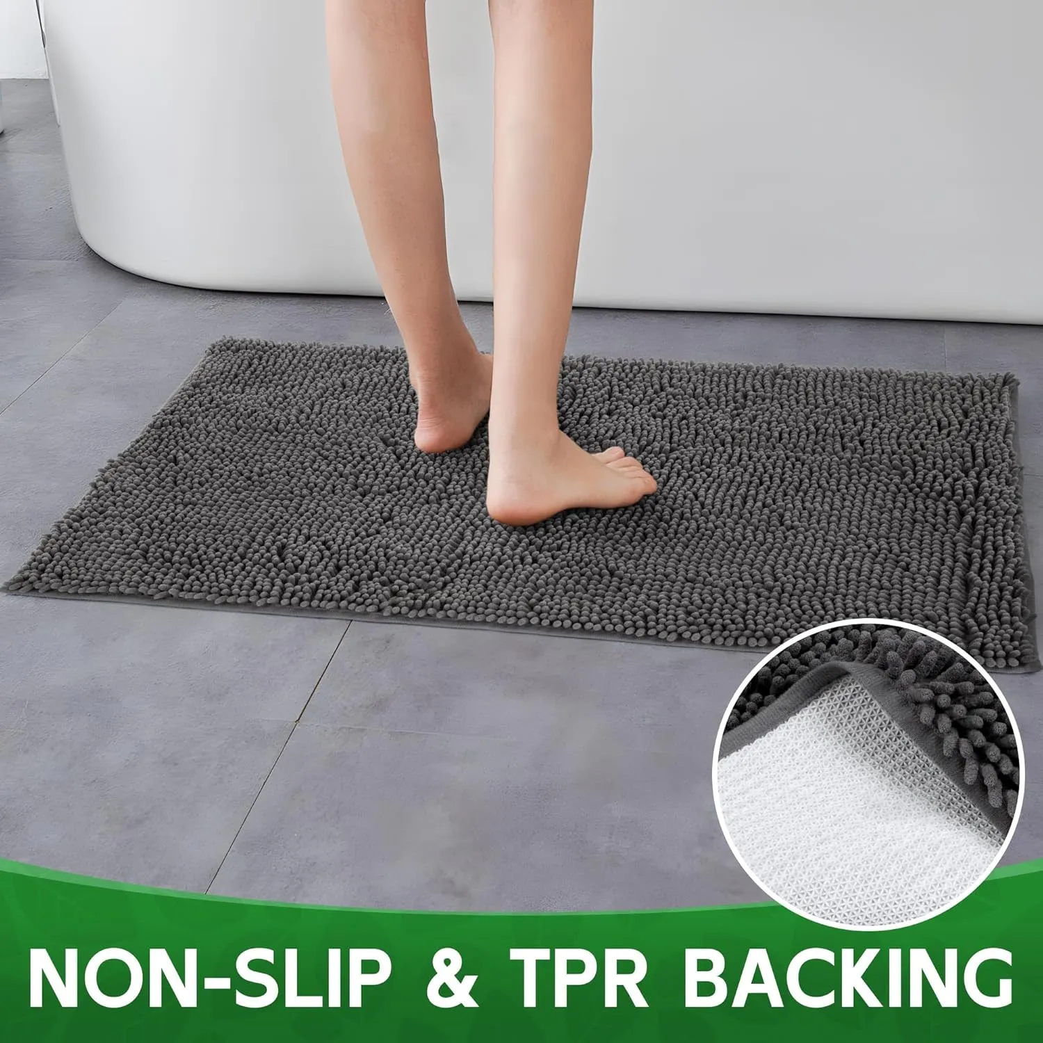 Dog Door Mat Indoor Entrance, 60" x 36" Absorbent & Quick-Drying Mud Mat for Dogs, Non-Slip Door Rugs for Entryway Indoor Washable, Soft Chenille Dog Mat for Muddy Paws