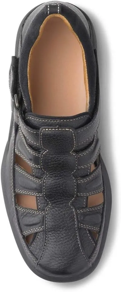 Dr. Comfort Fisherman Men's Therapeutic Diabetic Extra Depth Sandal: Black 12.0 Wide (E/2E)