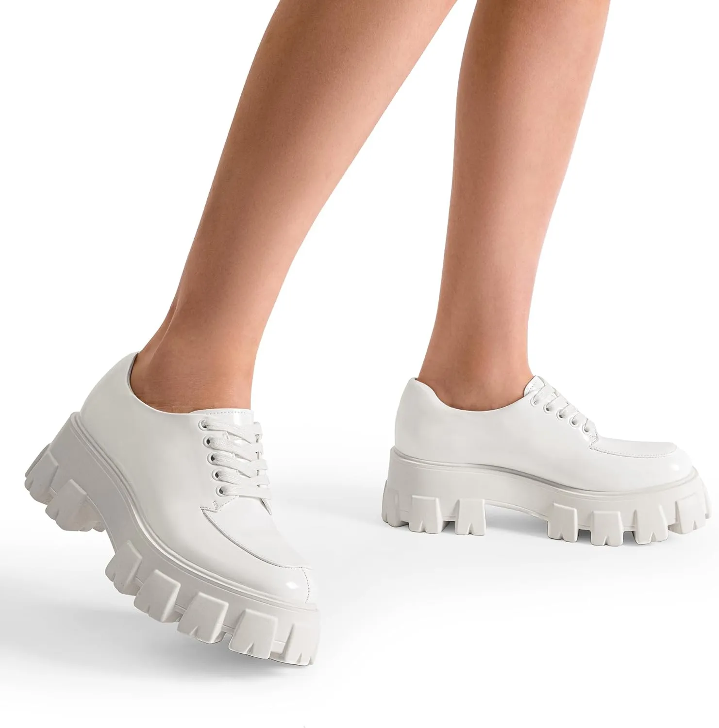 DREAM PAIRS Women's Platform Oxford Chunky Lace Up Lug Sole Comfort Business Work Dress Shoes