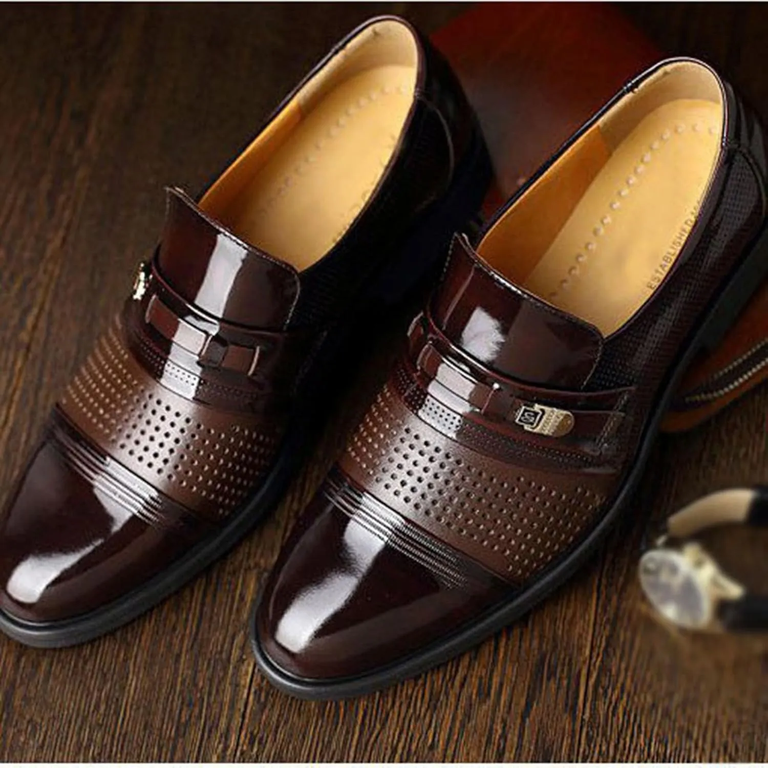 Dress Shoes for Men Classic Modern Men's Oxfords Formal Casual Business Wedding Work Comfortable Slip on Derby Shoes