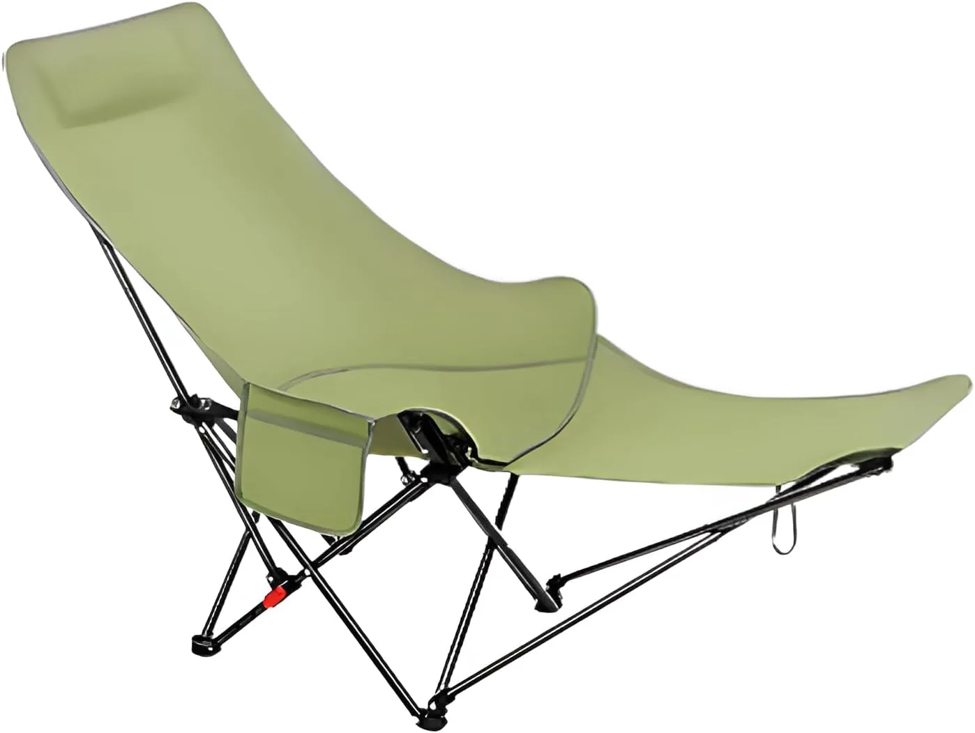 Ellniges]【Heavy Duty Moon Chair Wide Foldable Recliner with 4-Level Backrest, Detachable Footrest for Camping/Hiking, Carbon Steel & 600D Fabric (for Arabic Outdoor Lifestyle)
