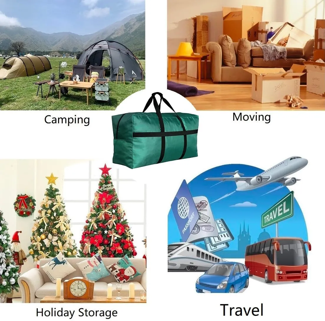 Extra Large Duffle Bag for Travel, Big Foldable Storage Bag - Black