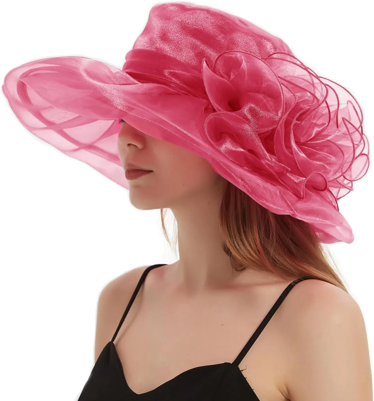 Fascinator Church Hat Sun Hat Derby Hat for Cocktail Party Bridal Shower