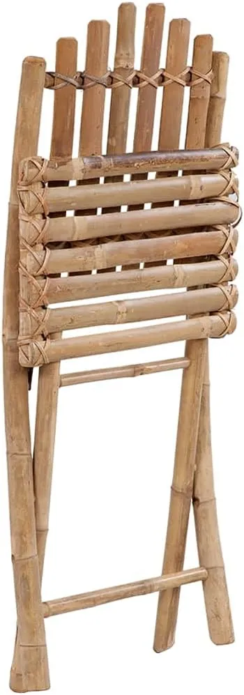 (Fast Shipments) Folding Camping Chair, Folding Recliner Chair Portable for Camping Outdoor Beach Folding Patio Chairs 2 pcs with Cushions Bamboo