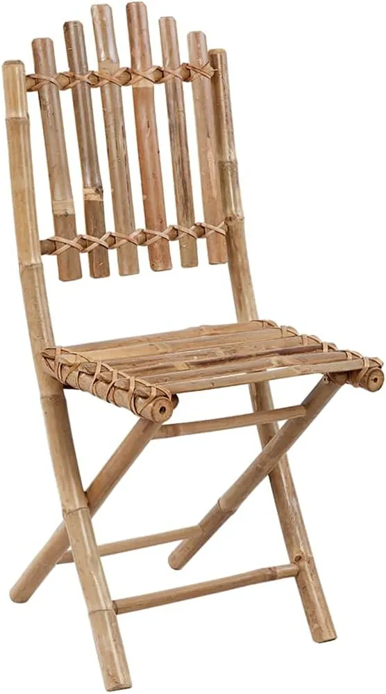 (Fast Shipments) Folding Camping Chair, Folding Recliner Chair Portable for Camping Outdoor Beach Folding Patio Chairs 2 pcs with Cushions Bamboo