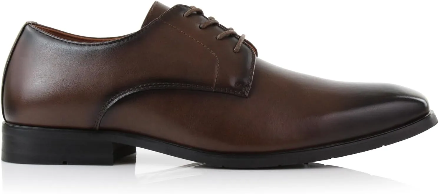 Ferro Aldo Alvin MFA19696 Men's Plain Square-Toe Derby Dress Shoes