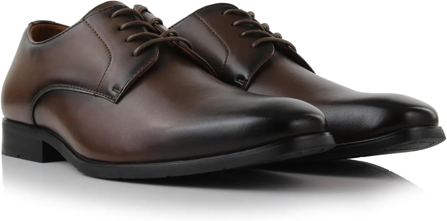 Ferro Aldo Alvin MFA19696 Men's Plain Square-Toe Derby Dress Shoes