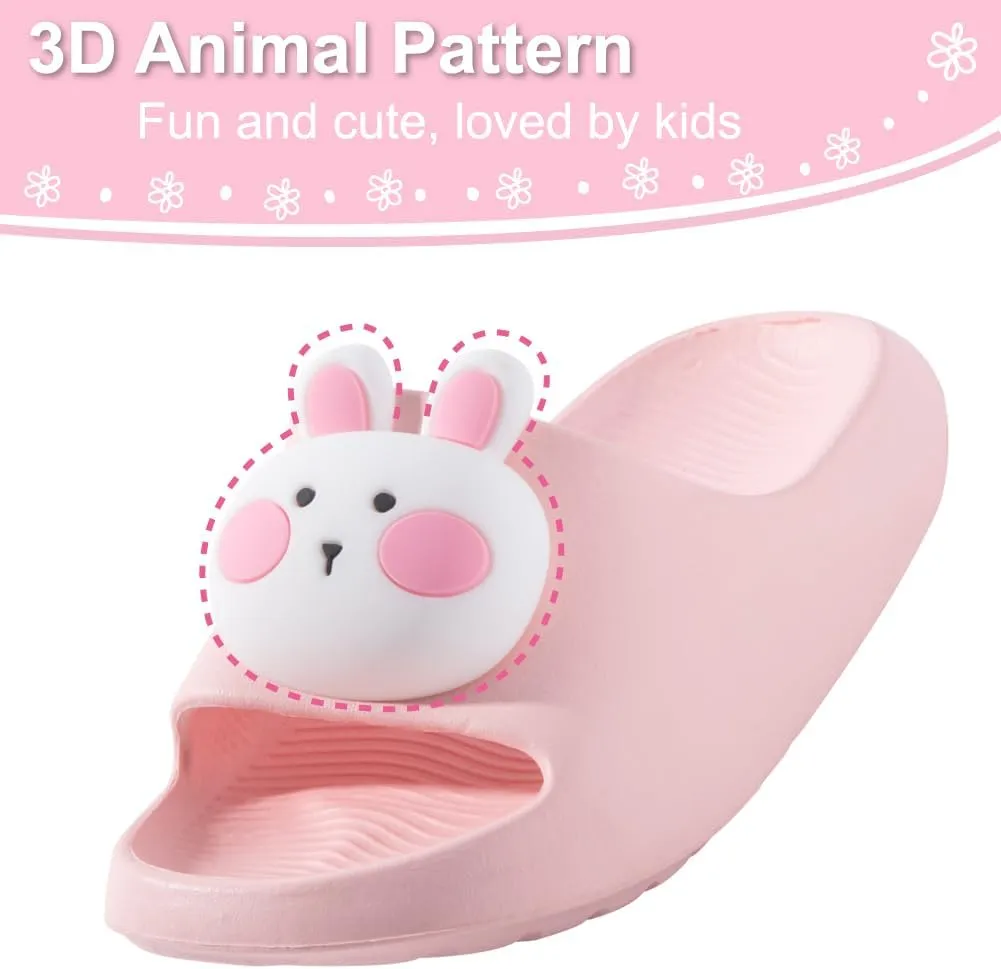 Fiedaz Kids Slides for Girls Boys Toddler Cloud Slides Animal Quick Drying Beach Slides Toddler Pool Shower Flip Flops Slippers