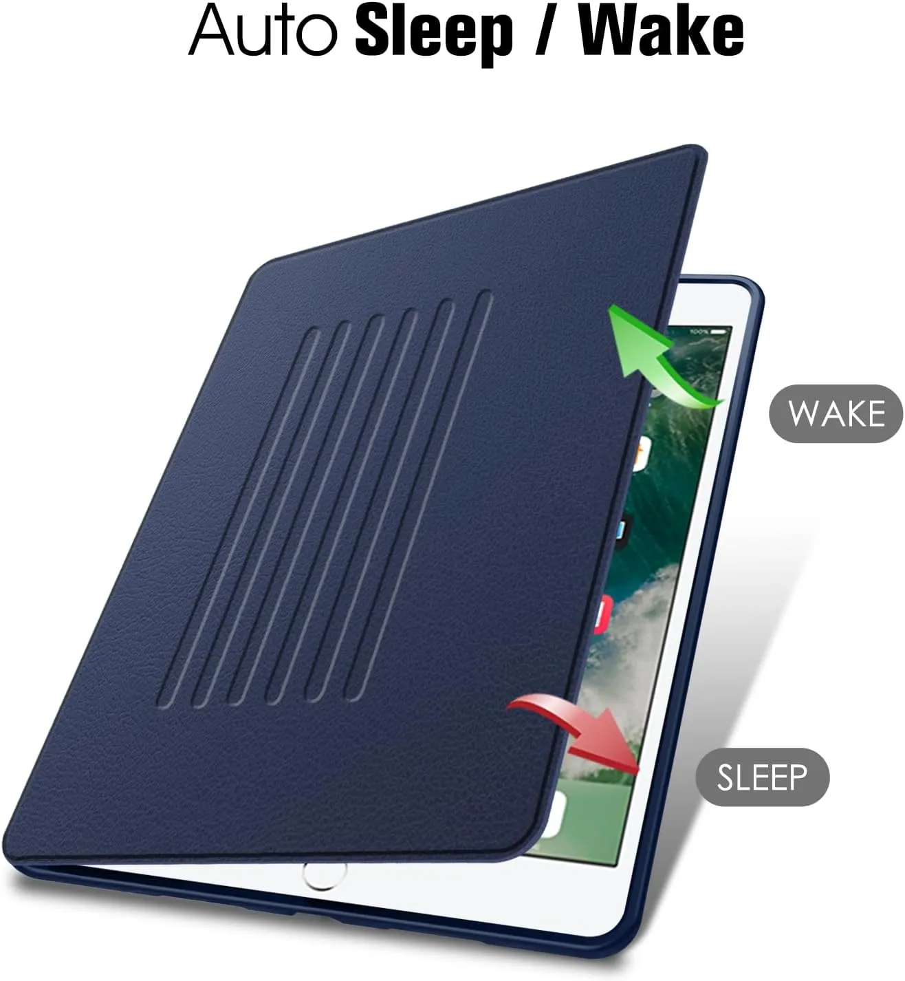 Fintie Magnetic Stand Case for iPad Air 10.5" (3rd Generation) 2019 / iPad Pro 10.5" 2017, Multi-Angle Viewing Rugged Soft TPU Back Cover with Pencil Holder, Auto Wake/Sleep (Navy)