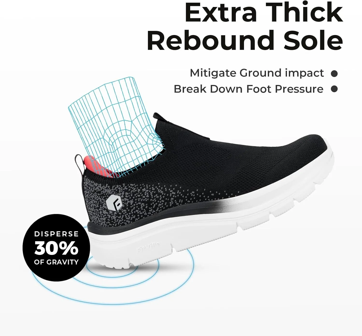 FitVille Women's Slip On Shoes Wide Walking Shoes for Women Slip On Sneakers for Flat Feet Plantar Fasciitis with Arch Support