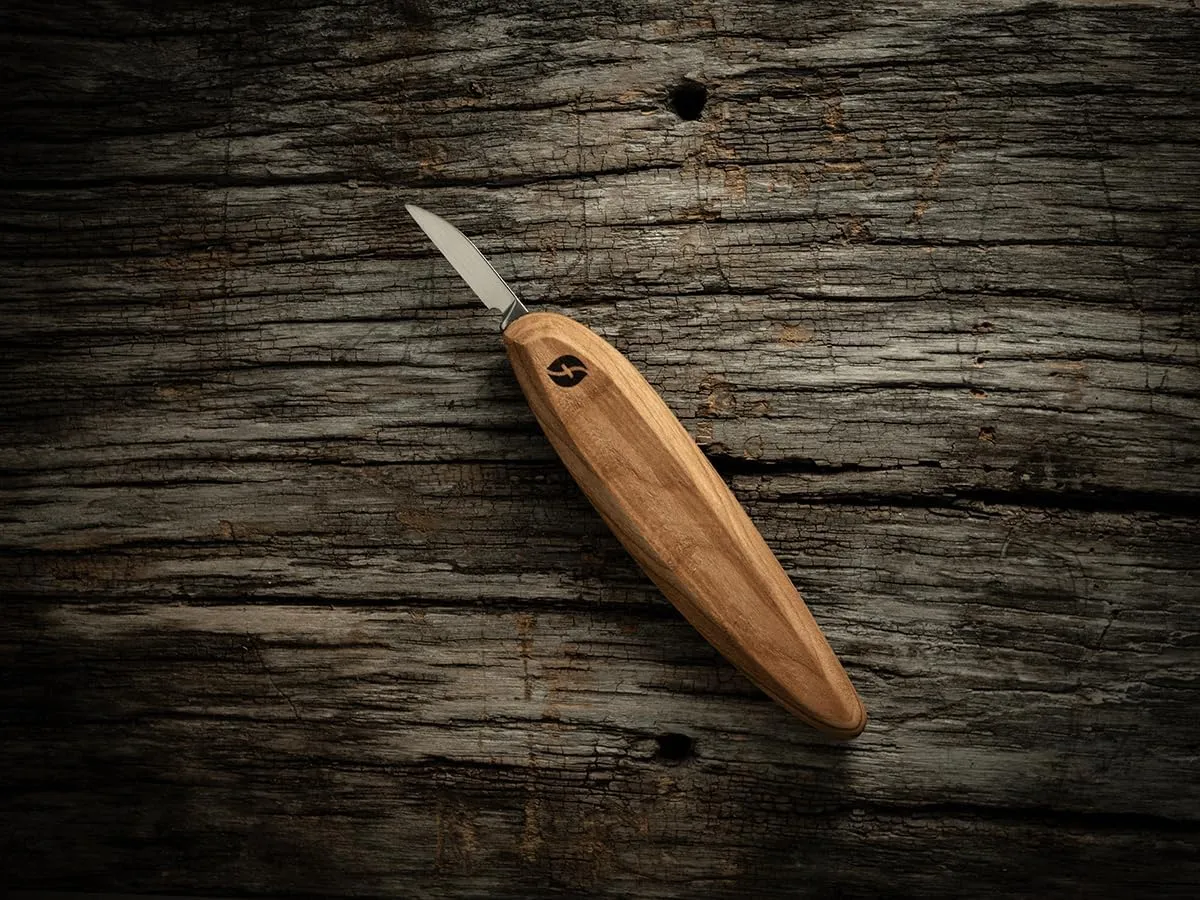 Flexcut Pro Series Wood Carving Tools | Precision USA-Made 1 3/8 inch Detail Knife | Full Flat Grind 1095 Steel Blade| Ergonomic Knife Handle Eliminates Interference on Tight Cuts | FP01