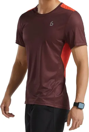 FlipBelt Athletic Running T-Shirt, Short Sleeve Gym and Workout Tops for Men, Quick Dry Active Wear, XS - XL