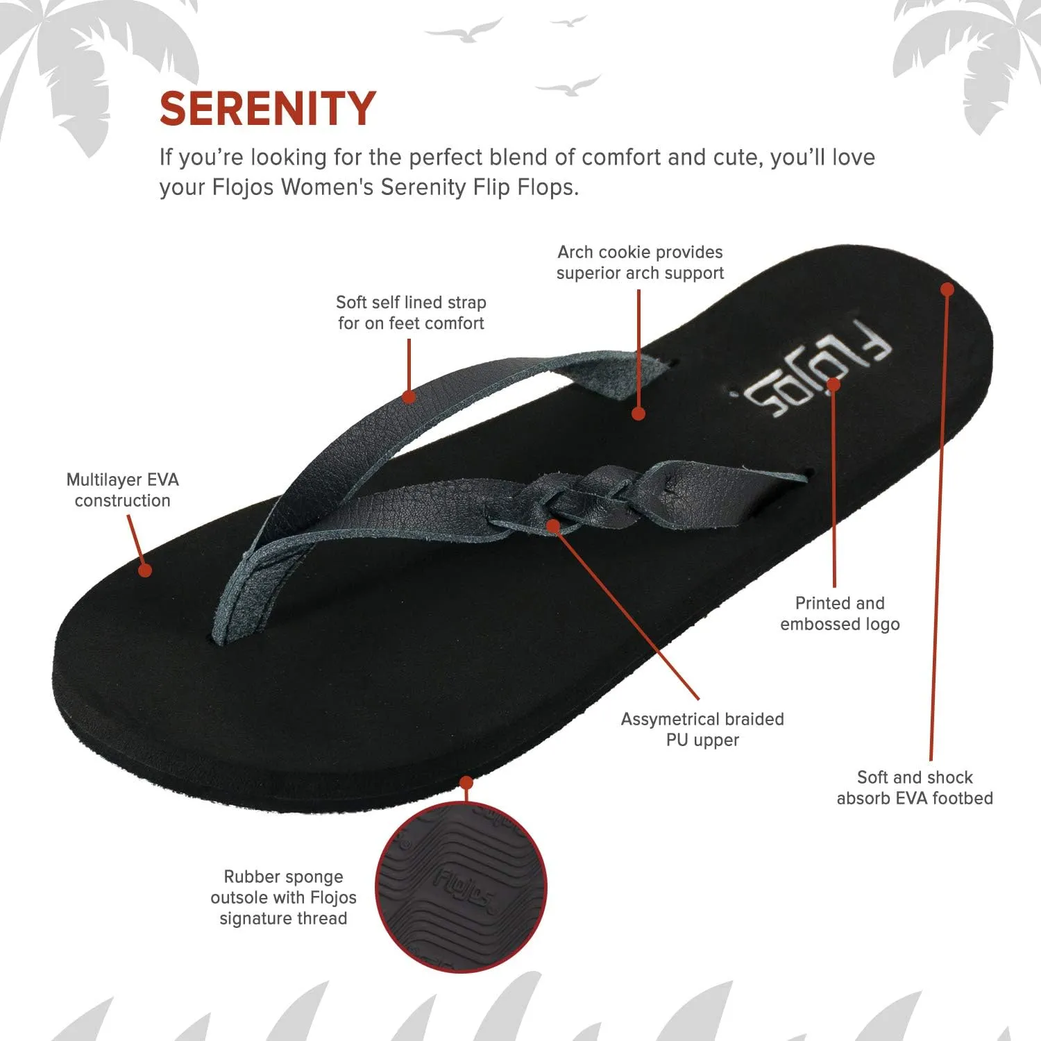 Flojos Women's Serenity Flip-Flop