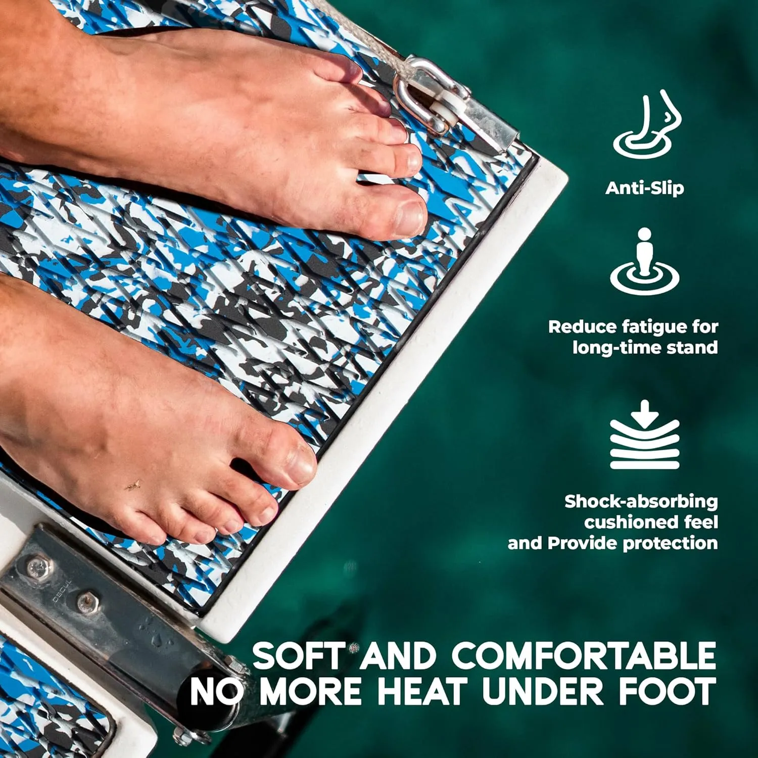 FOCEAN Boat Flooring - EVA Foam Boat Decking - Marine Flooring Marine Mats for Boats RV Yacht Kayak 94.5"x 47.2"/23.6"/15.7"